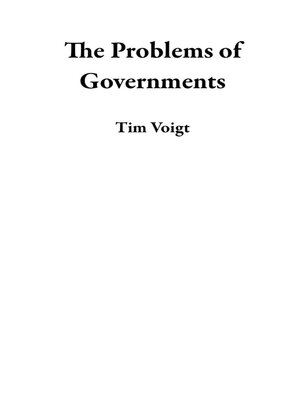 cover image of The Problems of Governments